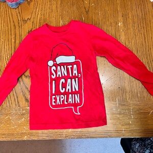 Carter's Red Long-Sleeve Tee - "Santa, I Can Explain"